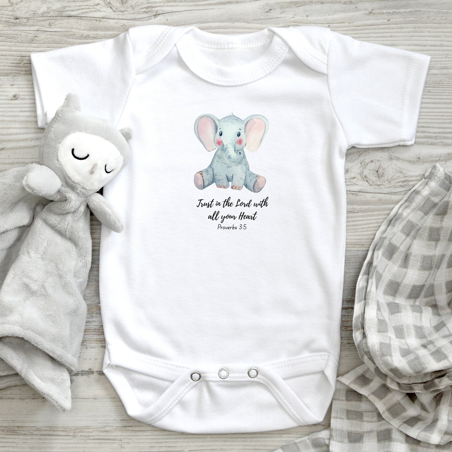 Trust in the Lord Baby Short Sleeve Bodysuit