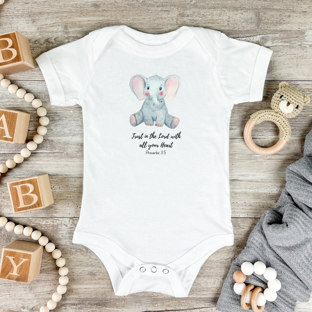 Trust in the Lord Baby Short Sleeve Bodysuit