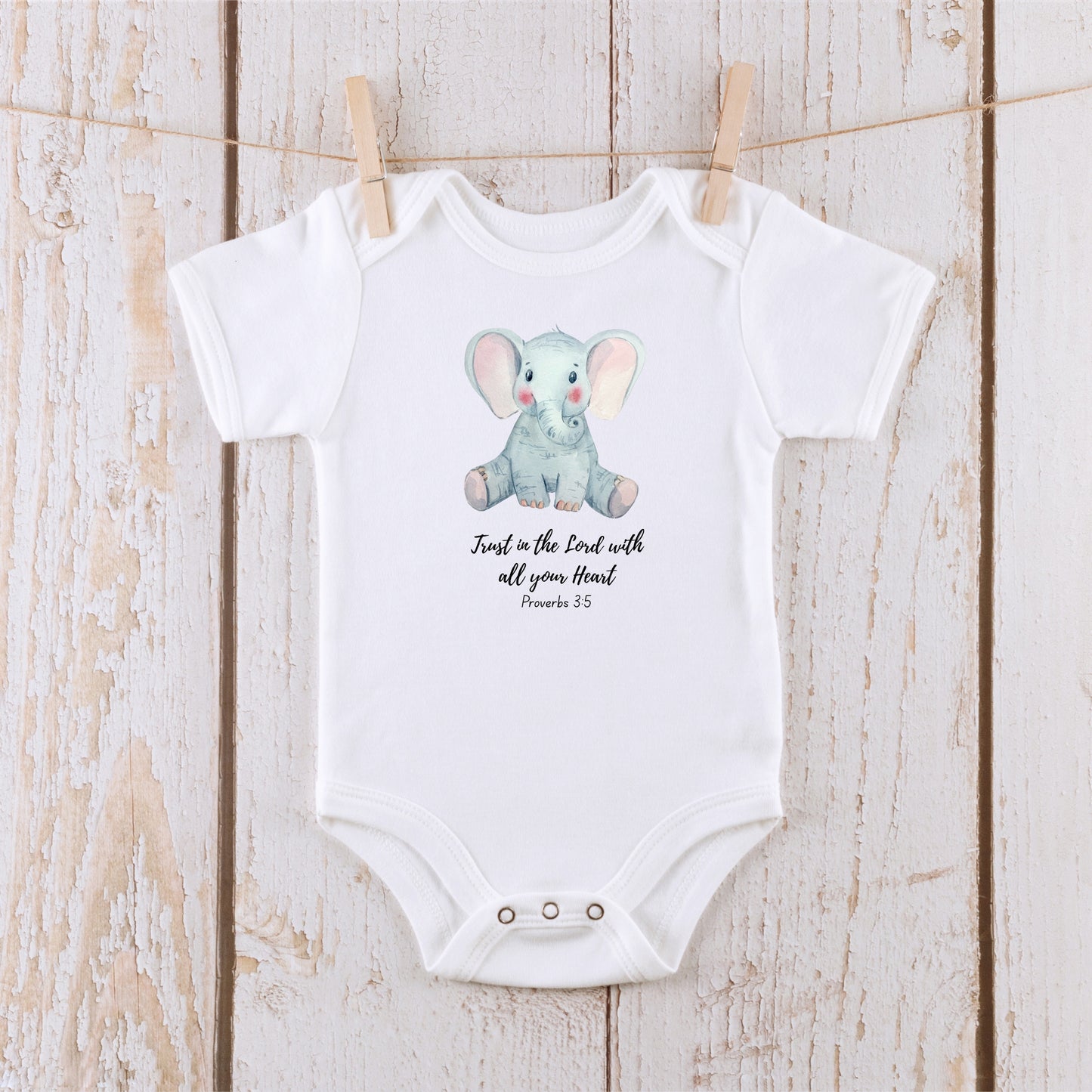 Trust in the Lord Baby Short Sleeve Bodysuit