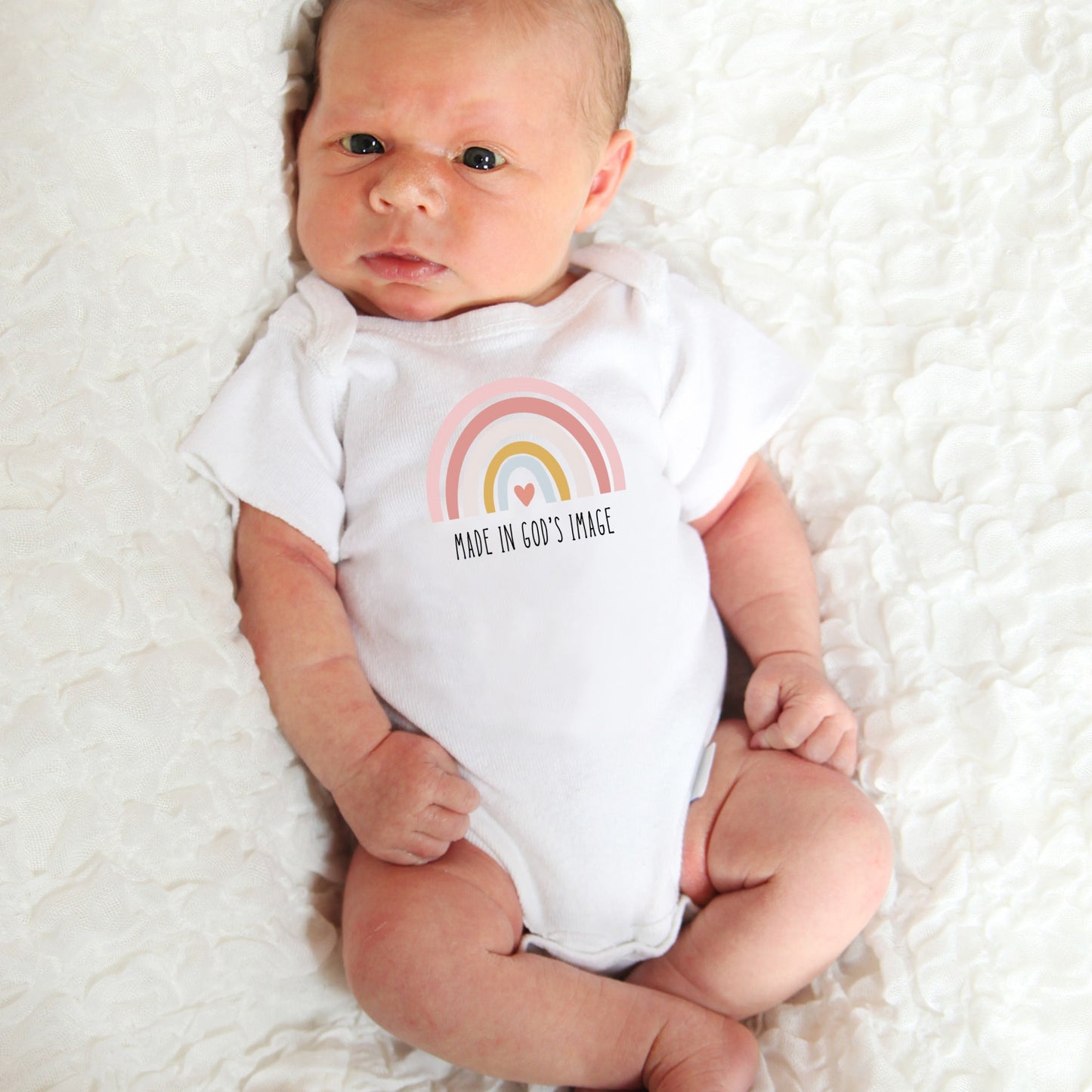 God's Image Rainbow Baby Short Sleeve Bodysuit