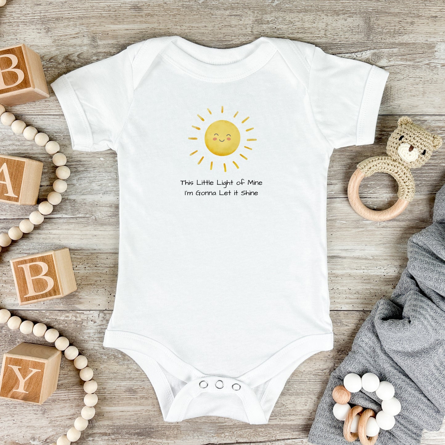 This Little Light Baby Short Sleeve Bodysuit