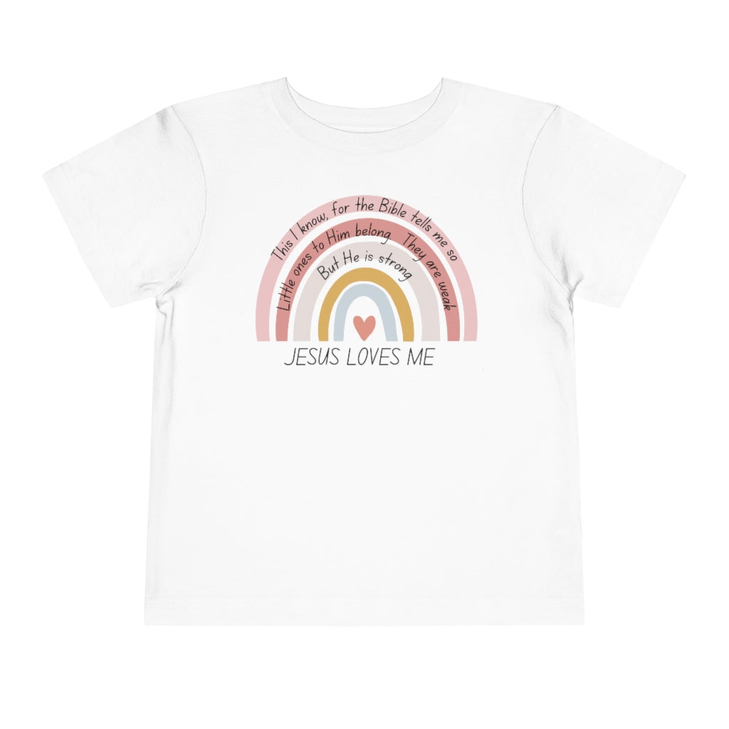 jesus loves me toddler short sleeve tee