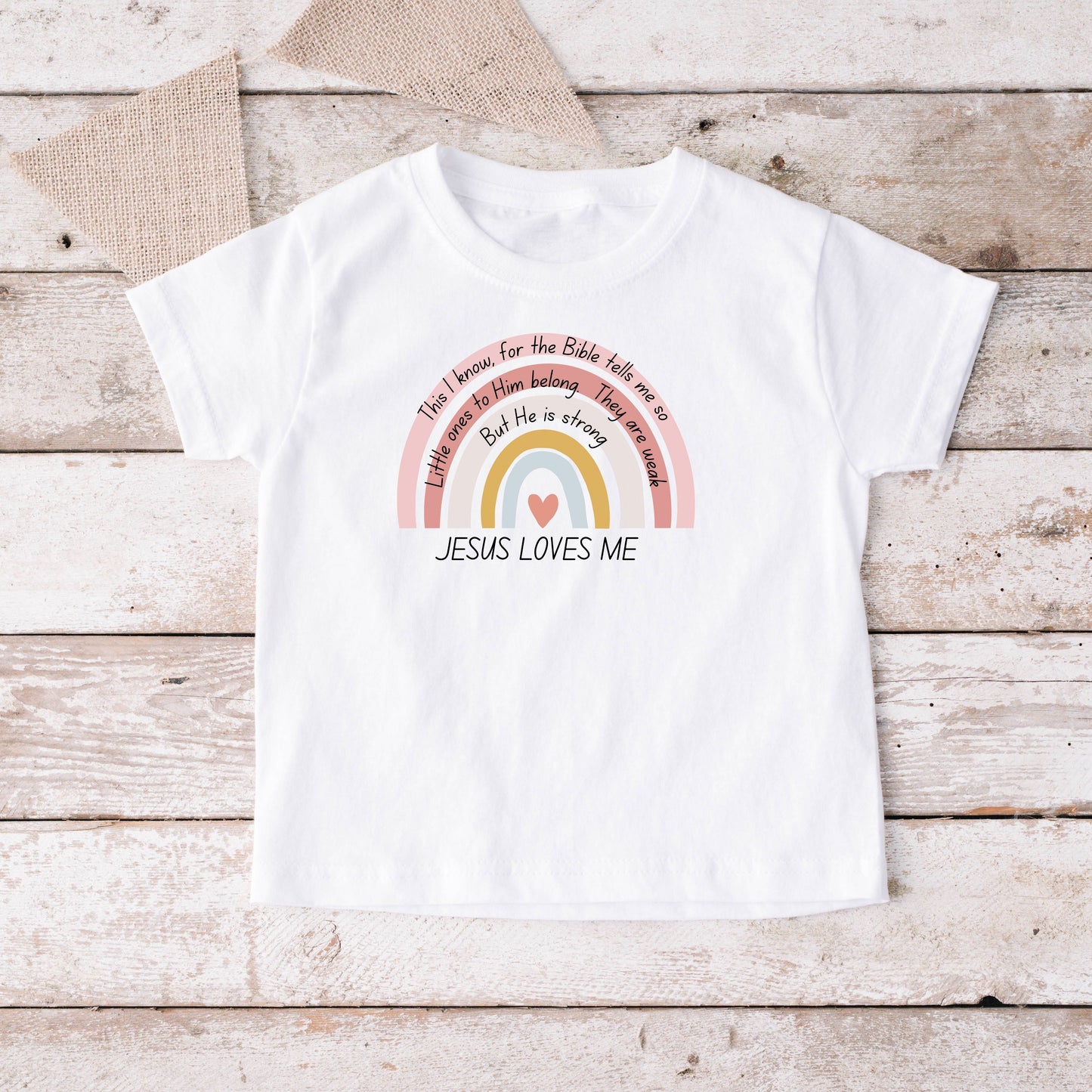 jesus loves me toddler short sleeve tee
