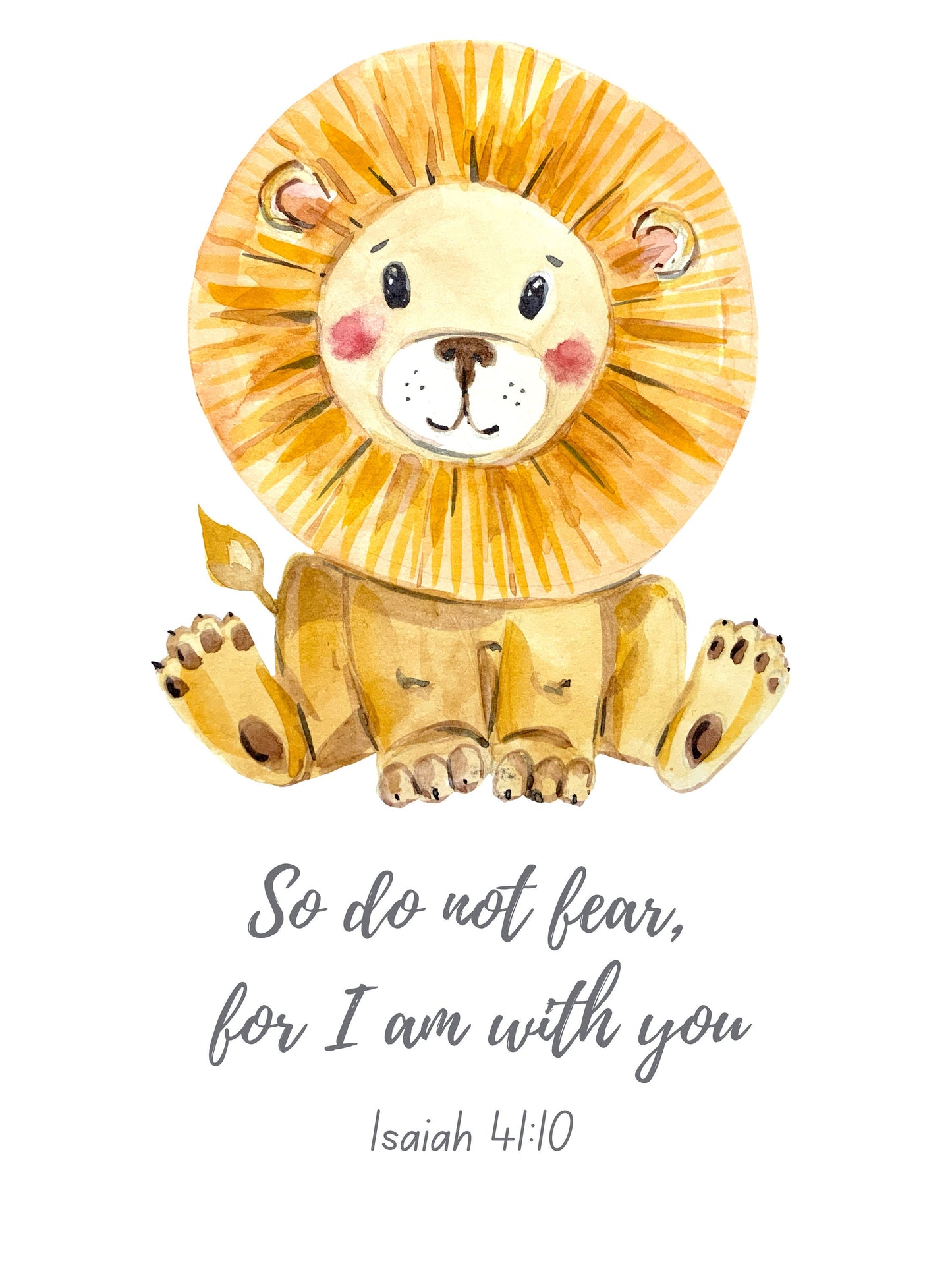 Christian Baby Shower Gift | Scripture Baby Gift | Christian Digital Nursery Art | Baby Animals | Jungle | Bible Verses