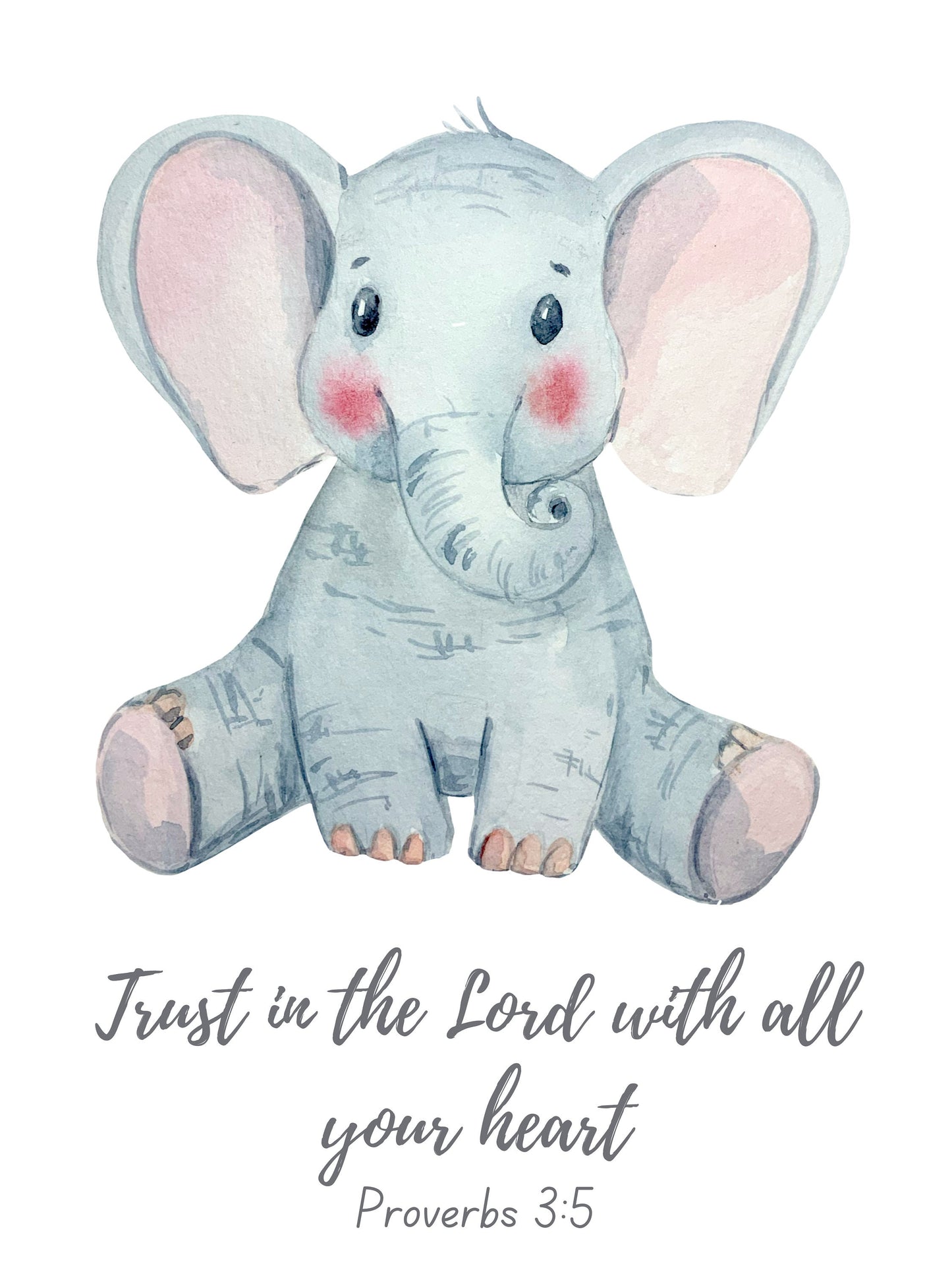 Christian Baby Shower Gift | Scripture Baby Gift | Christian Digital Nursery Art | Baby Animals | Jungle | Bible Verses