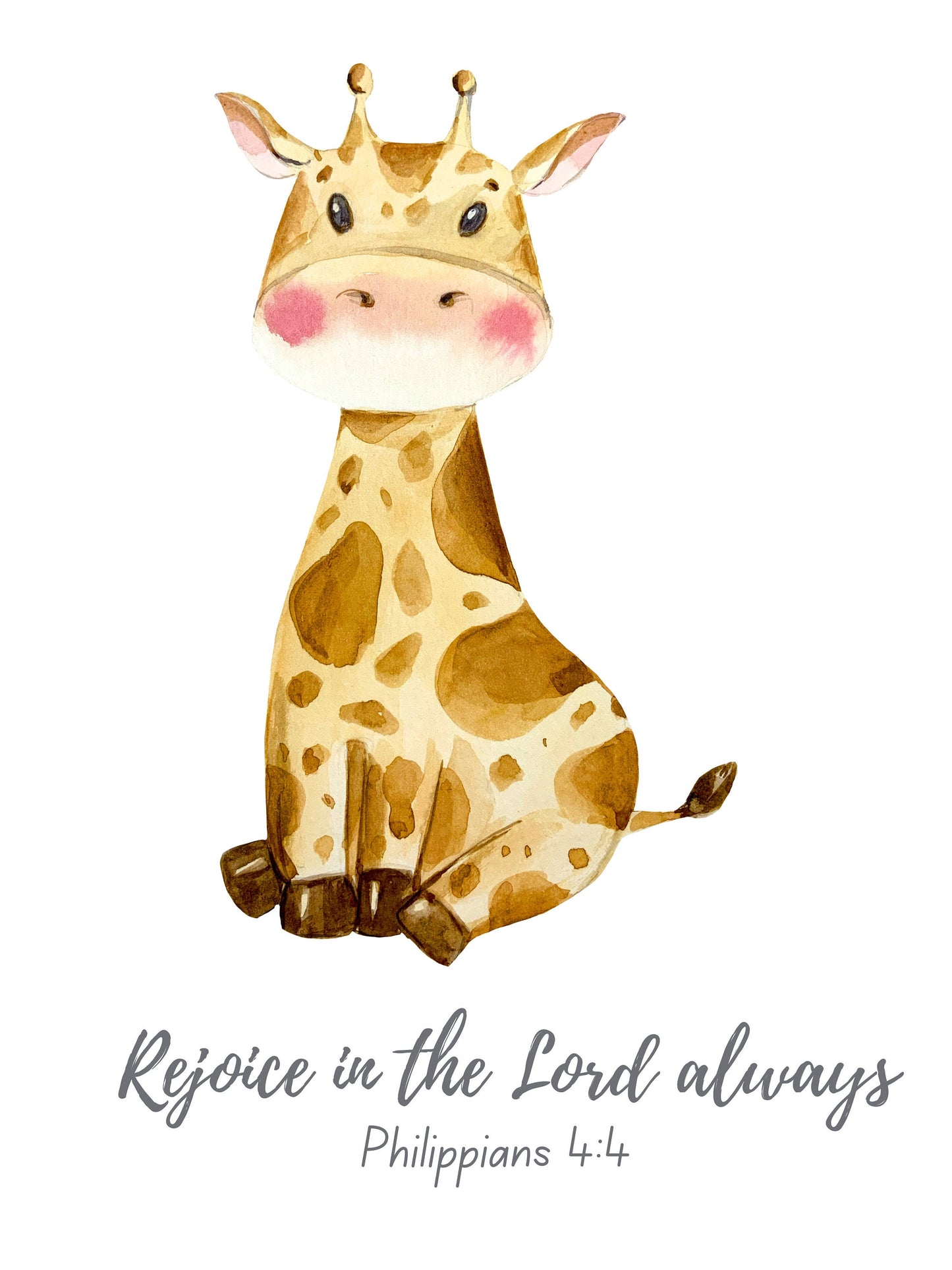 Christian Baby Shower Gift | Scripture Baby Gift | Christian Digital Nursery Art | Baby Animals | Jungle | Bible Verses