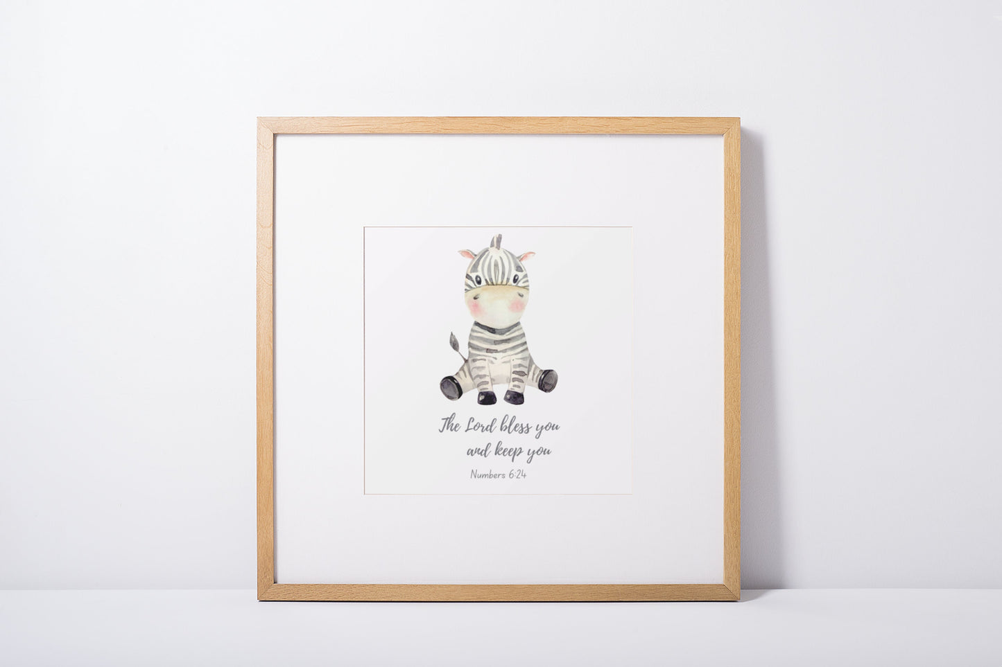 Christian Baby Shower Gift | Scripture Baby Gift | Christian Digital Nursery Art | Baby Animals | Jungle | Bible Verses