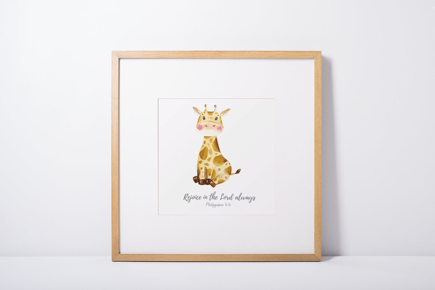 Christian Baby Shower Gift | Scripture Baby Gift | Christian Digital Nursery Art | Baby Animals | Jungle | Bible Verses
