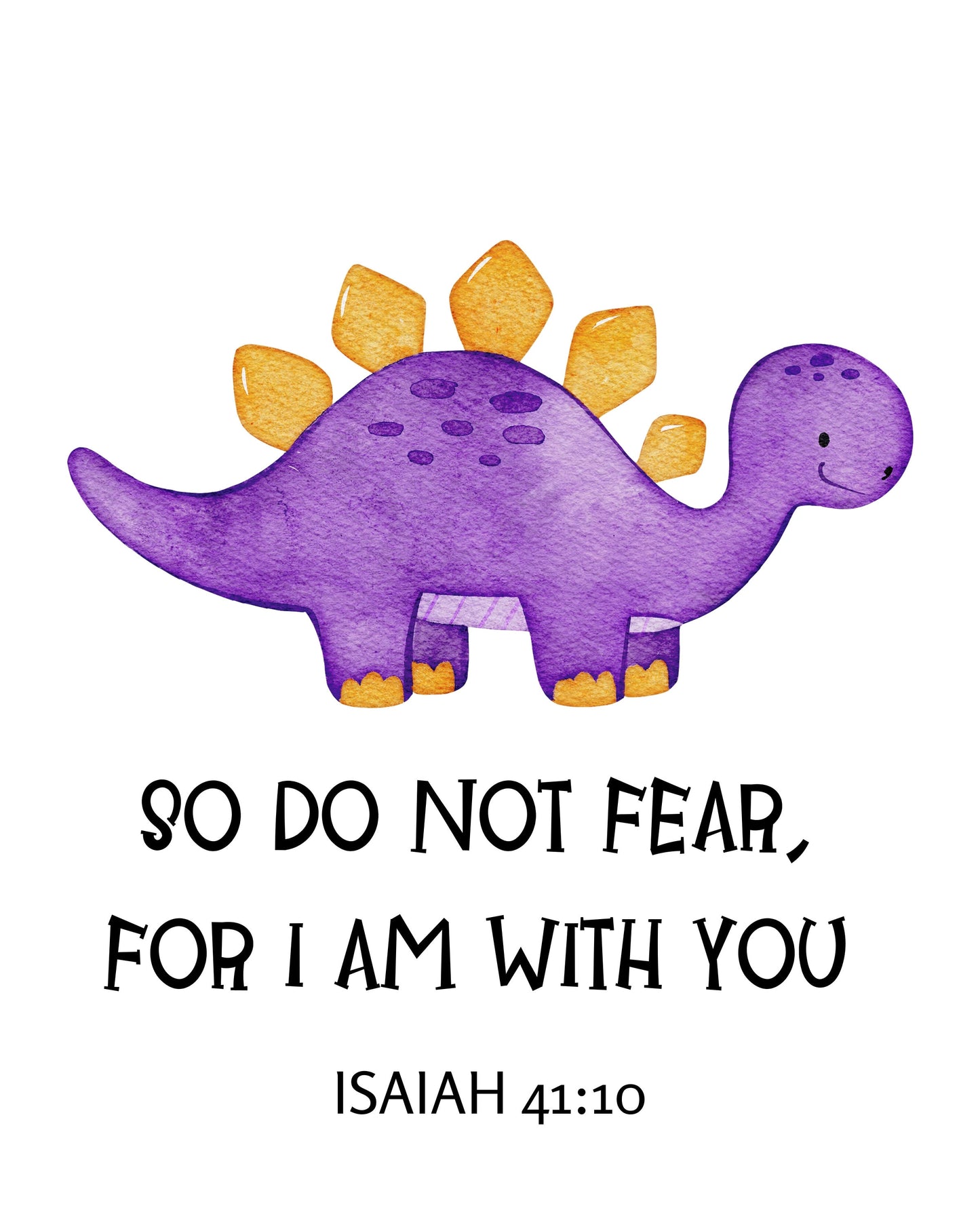 Christian Baby Shower Gift | Scripture Baby Gift | Christian Digital Nursery Art | Dinosaurs | Bible Verses
