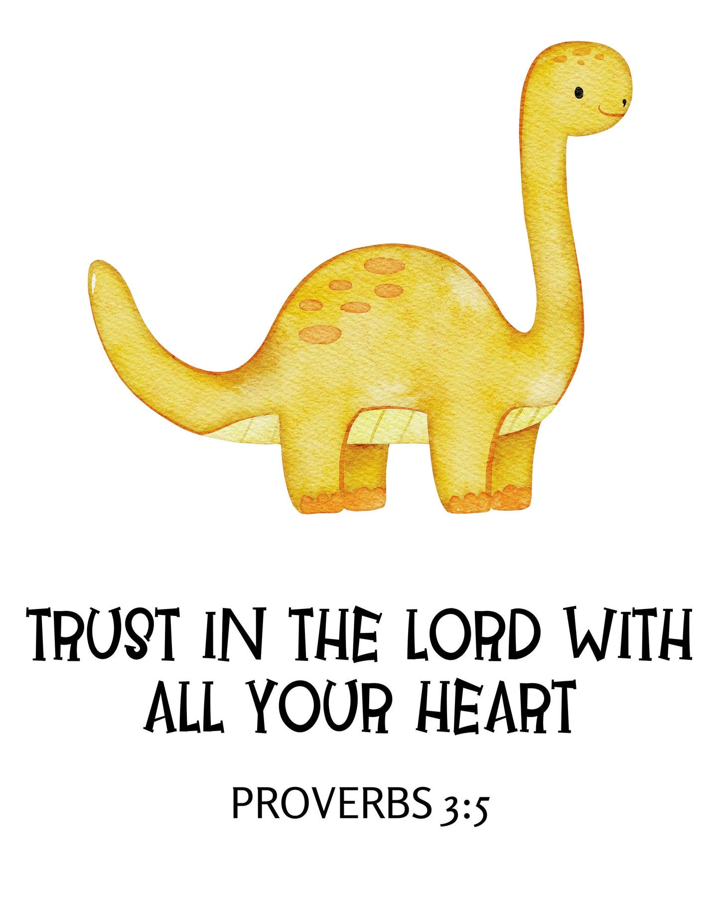 Christian Baby Shower Gift | Scripture Baby Gift | Christian Digital Nursery Art | Dinosaurs | Bible Verses