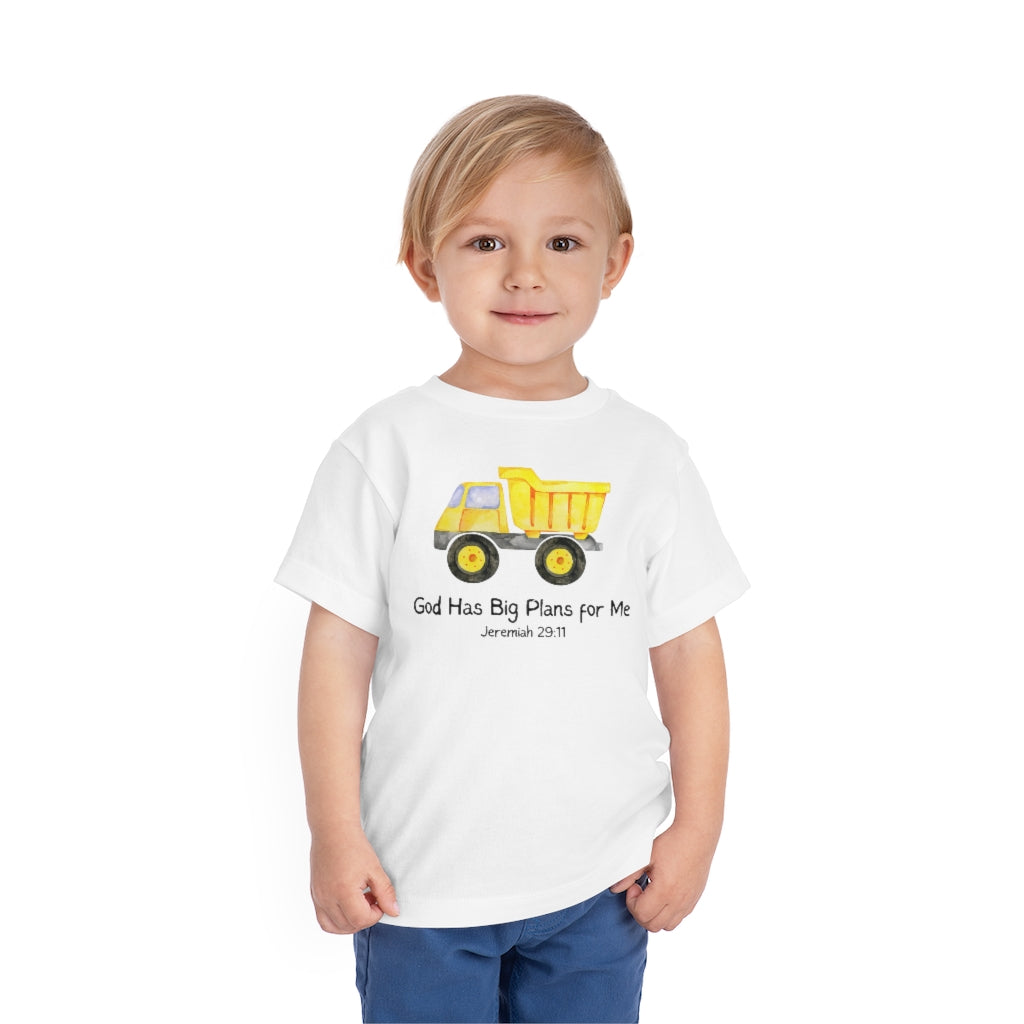 big plans truck toddler short sleeve tee