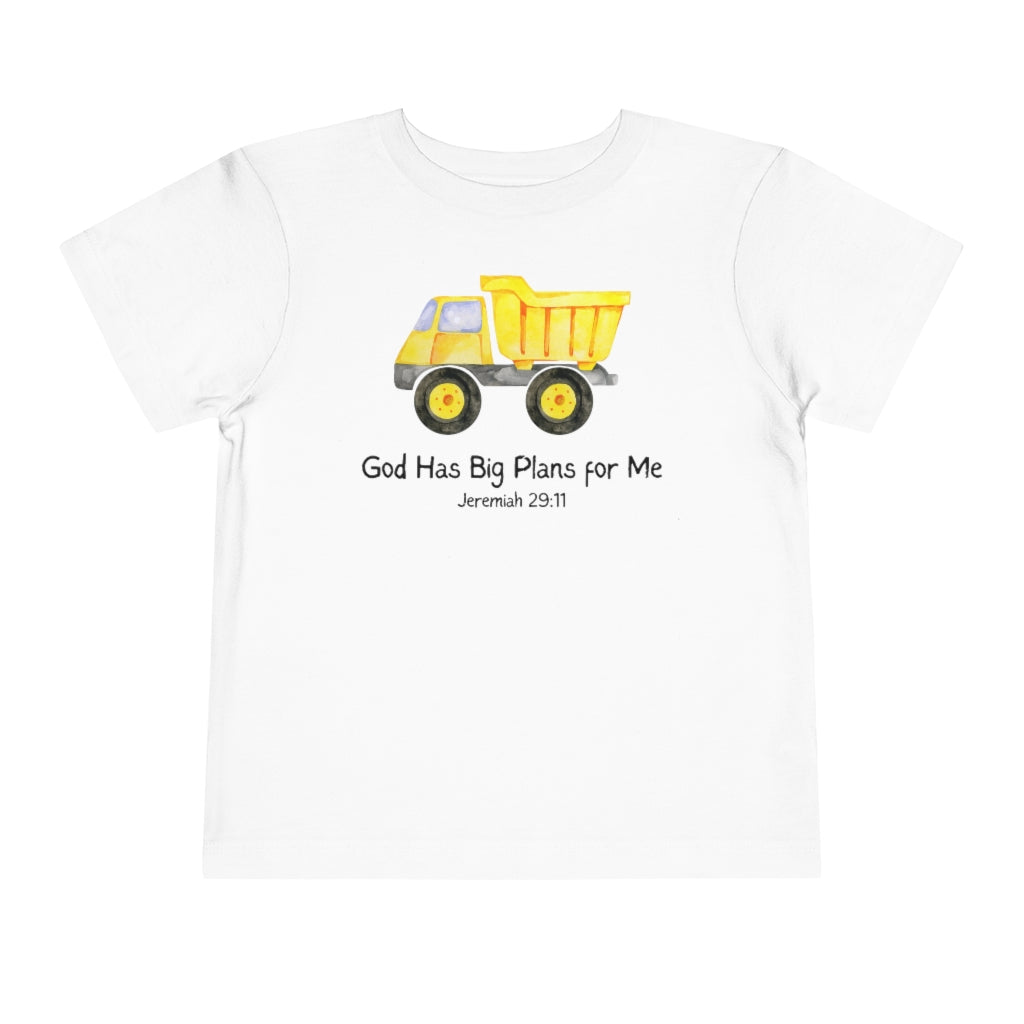 big plans truck toddler short sleeve tee