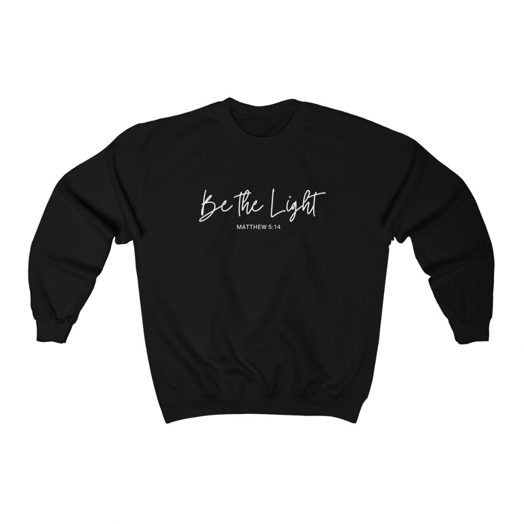 be the light crewneck sweatshirt - white print