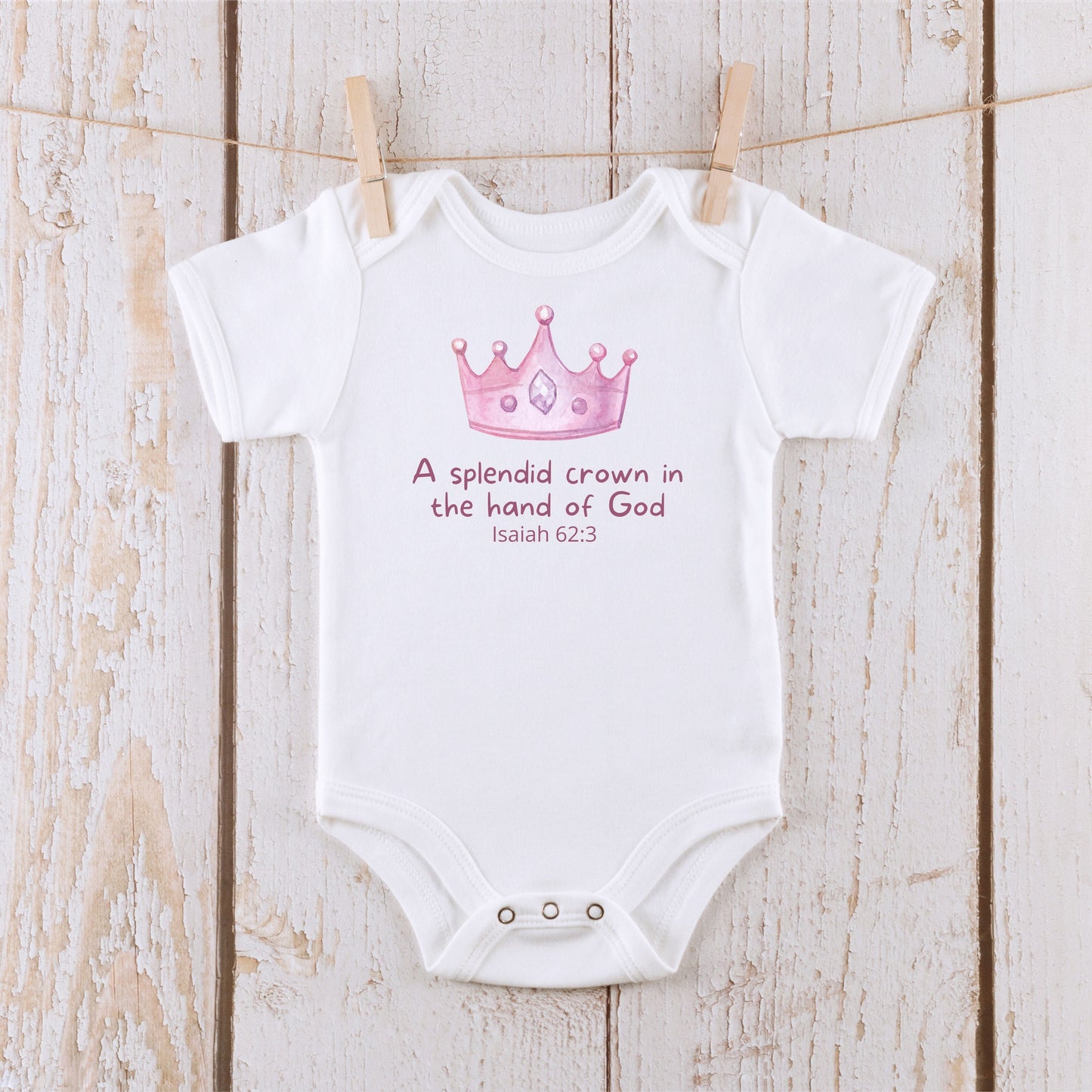 a splendid crown baby short sleeve onesie®