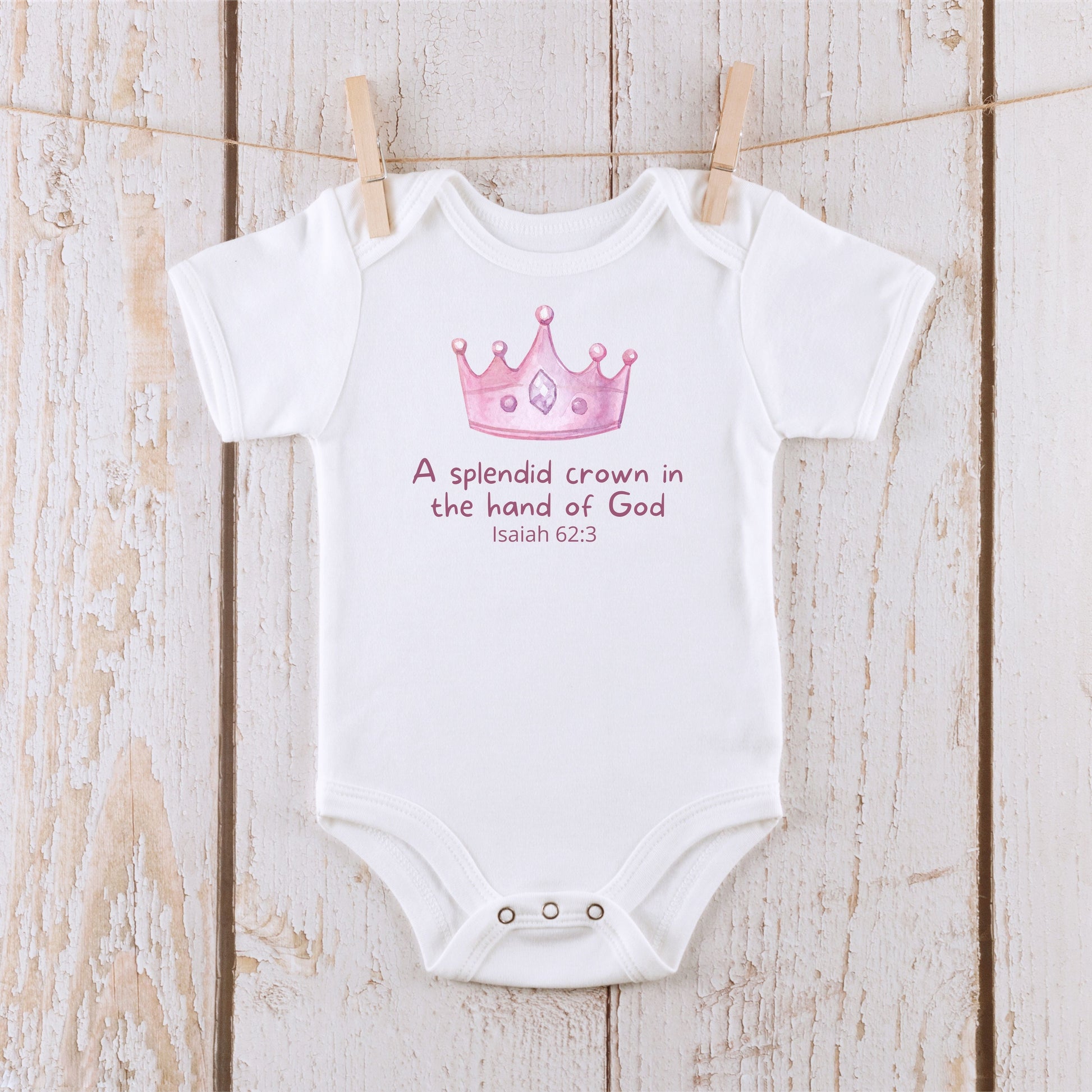 a splendid crown baby short sleeve onesie®