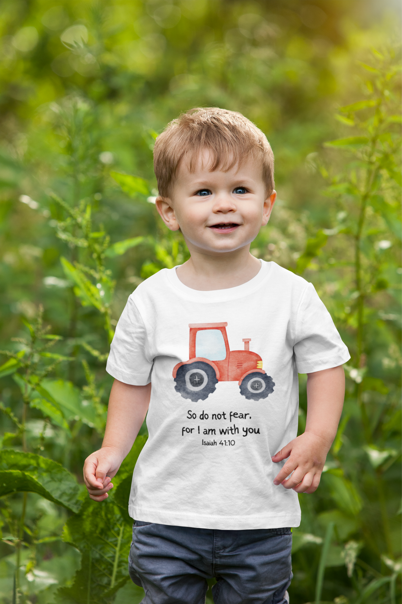 do not fear tractor toddler short sleeve tee