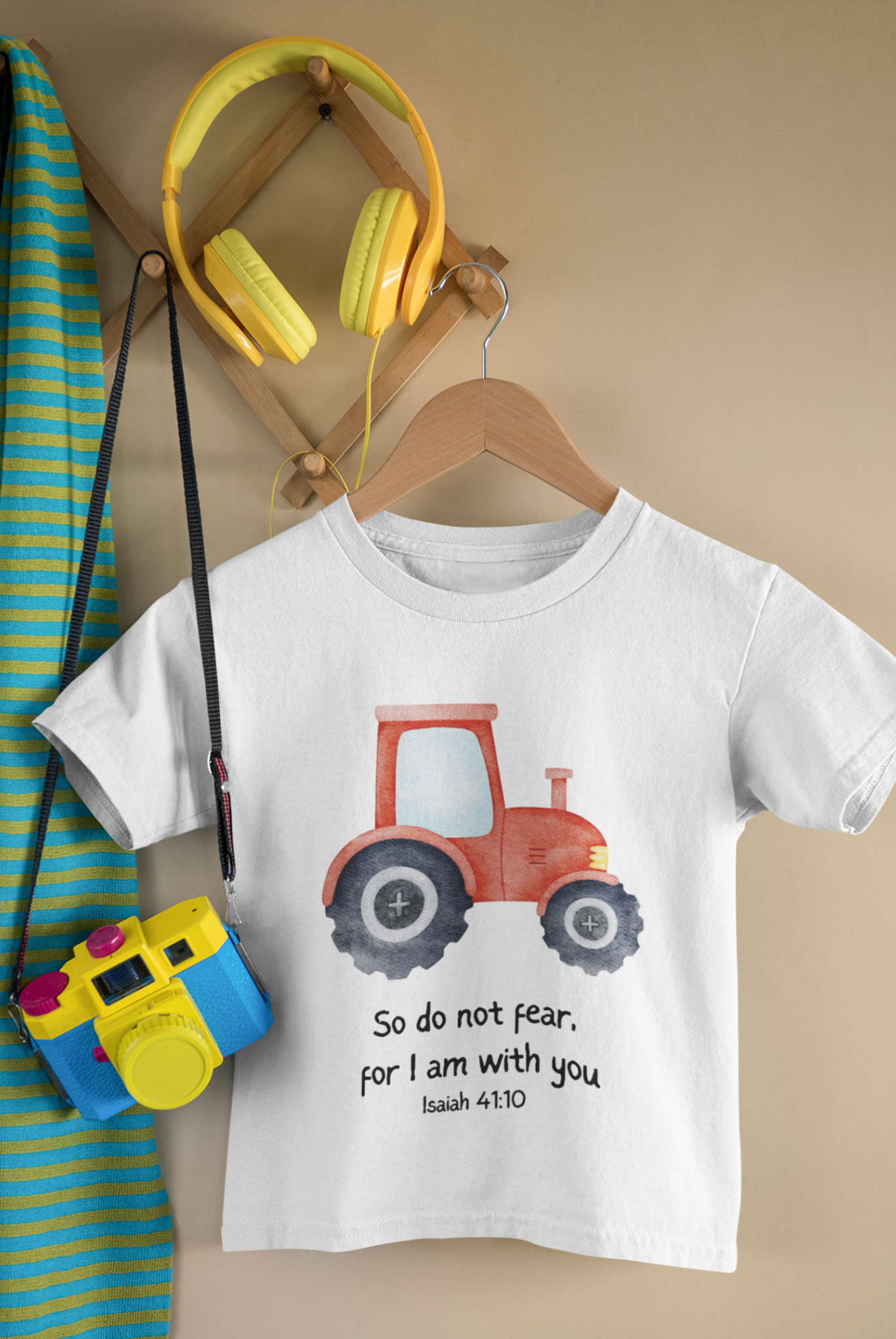 do not fear tractor toddler short sleeve tee