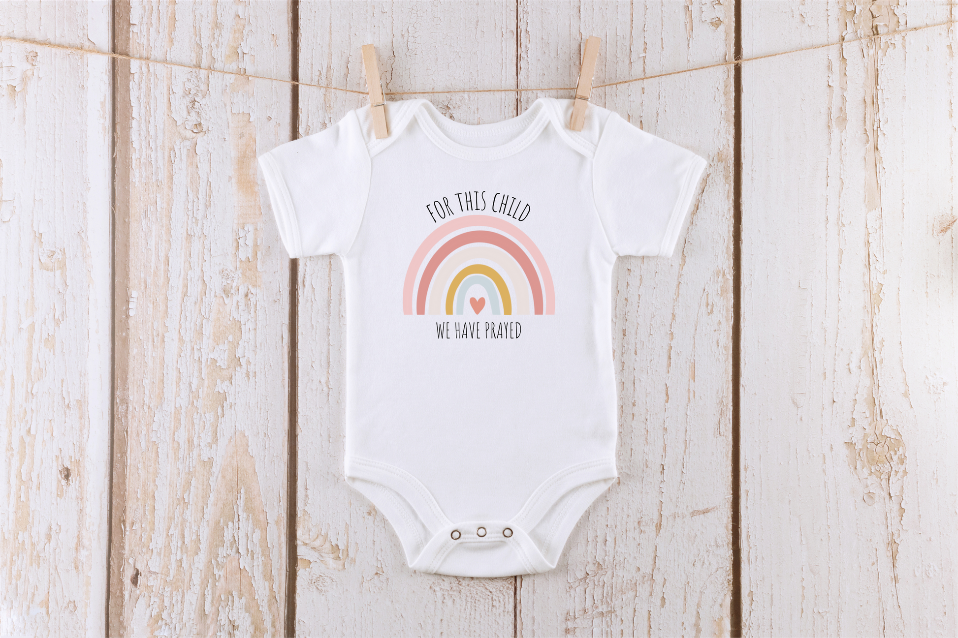 for this child we have prayed (pink) baby short sleeve onesie®