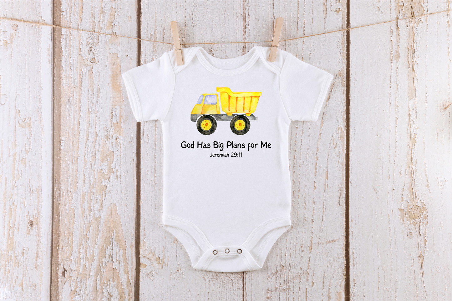 big plans truck - baby short sleeve onesie®