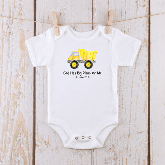 big plans truck - baby short sleeve onesie®