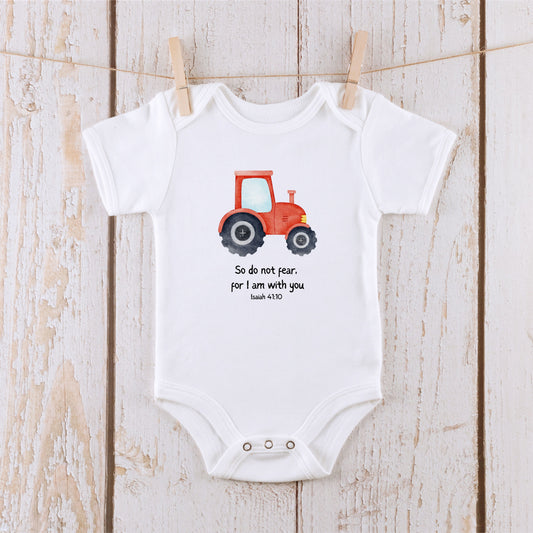 do not fear tractor - baby short sleeve onesie®