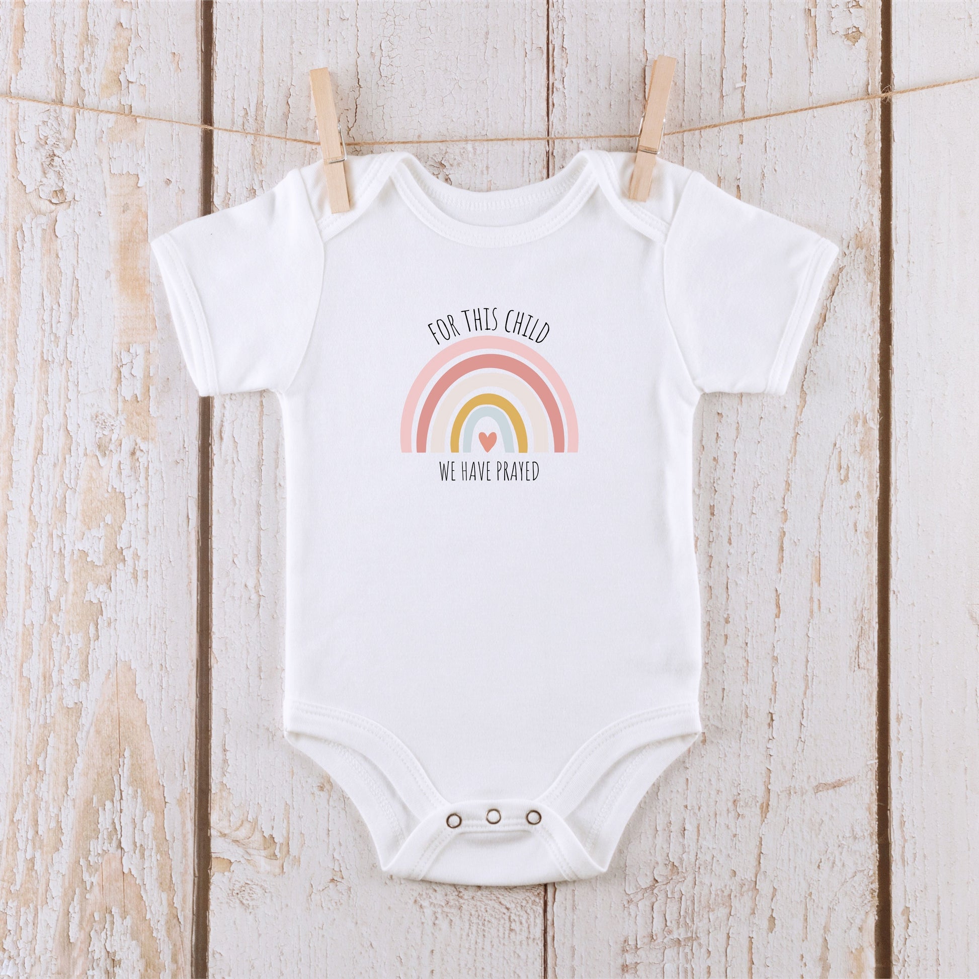 for this child we have prayed (pink) baby short sleeve onesie®