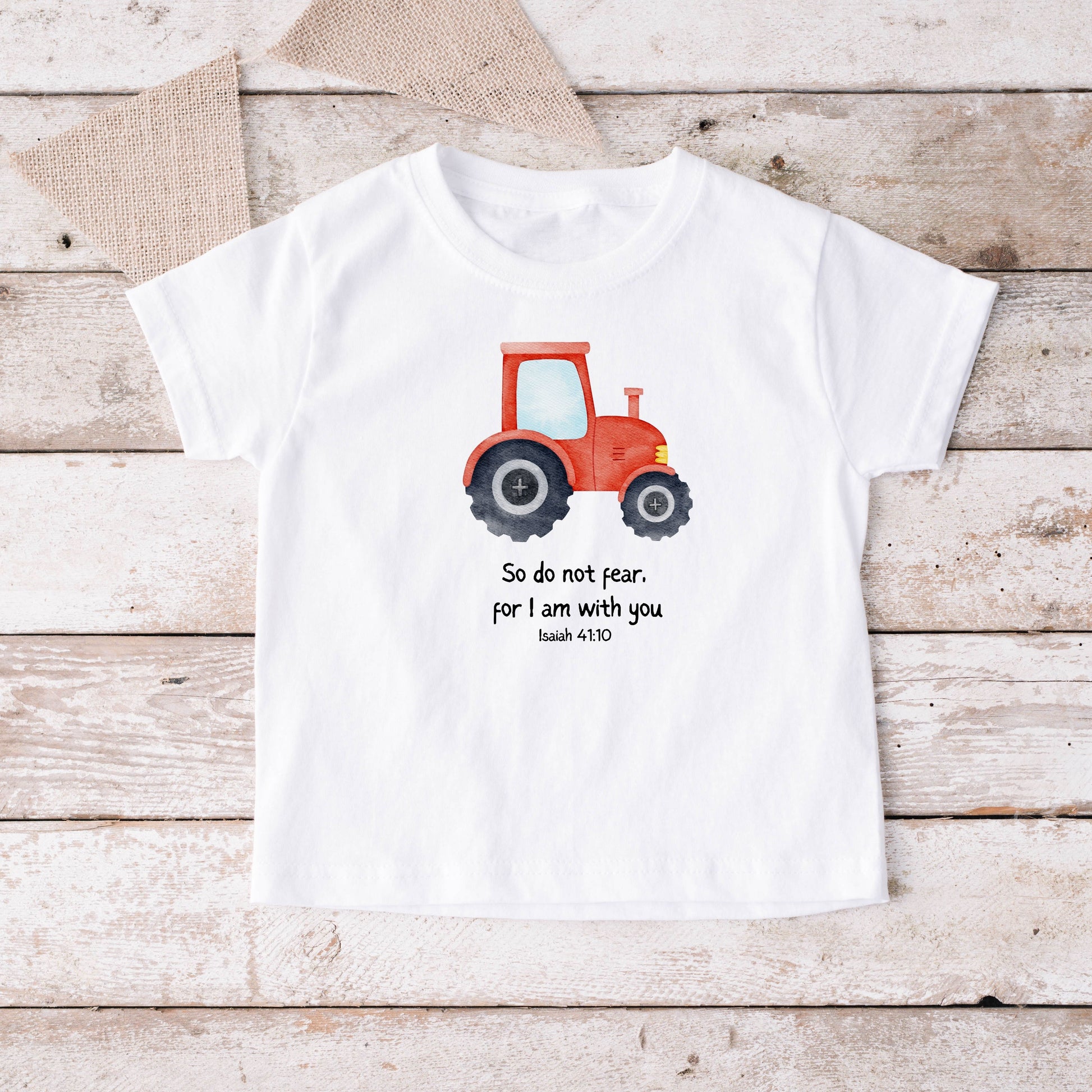 do not fear tractor toddler short sleeve tee