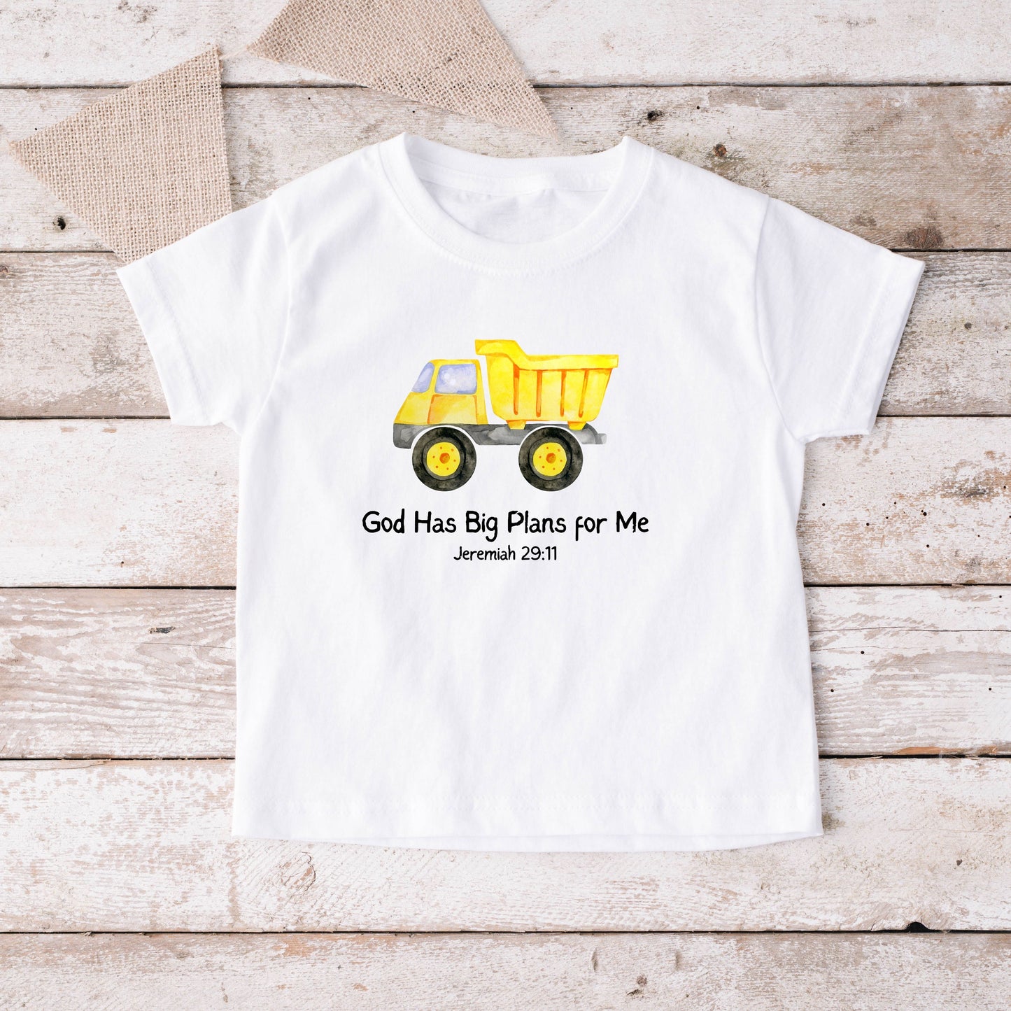 big plans truck toddler short sleeve tee