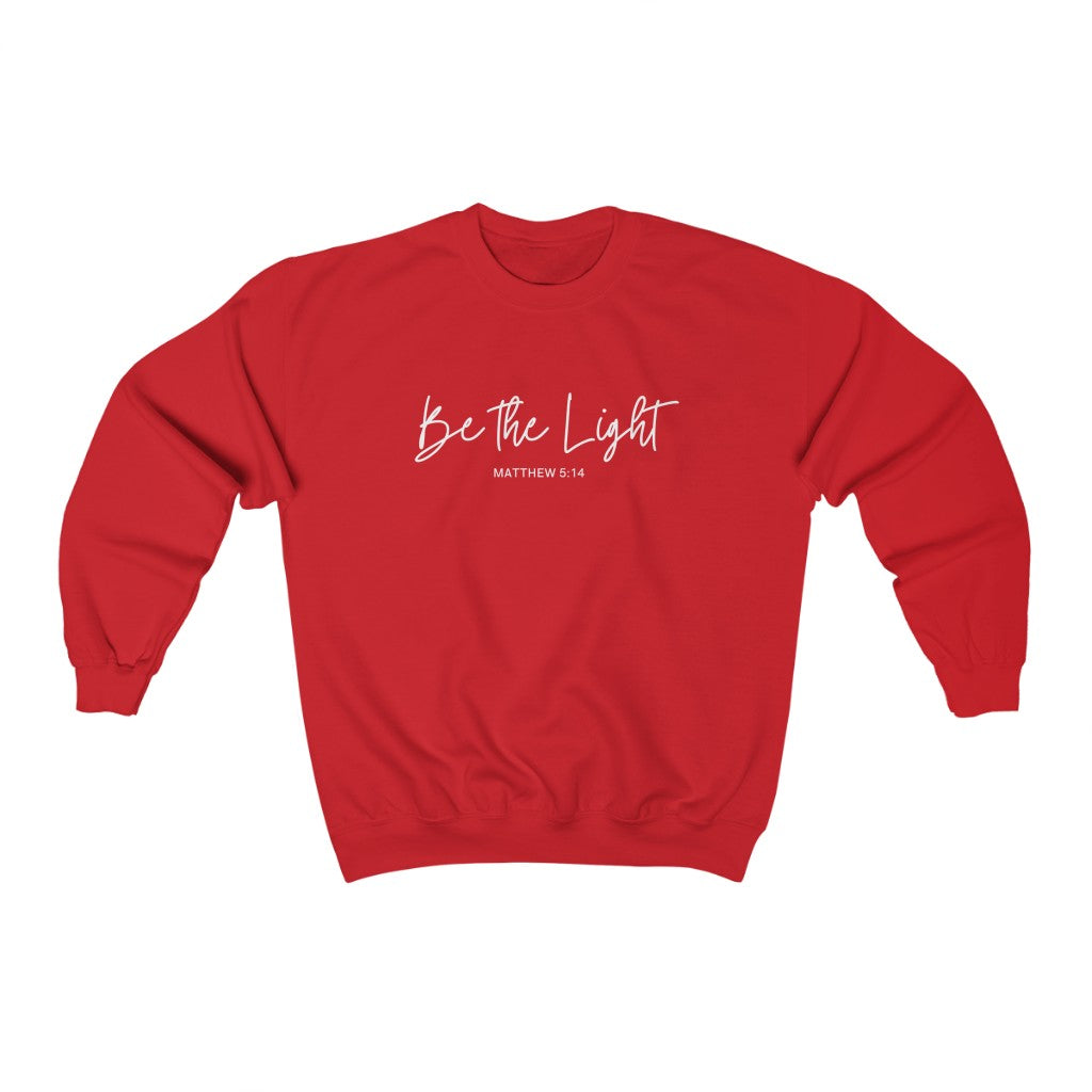be the light crewneck sweatshirt - white print