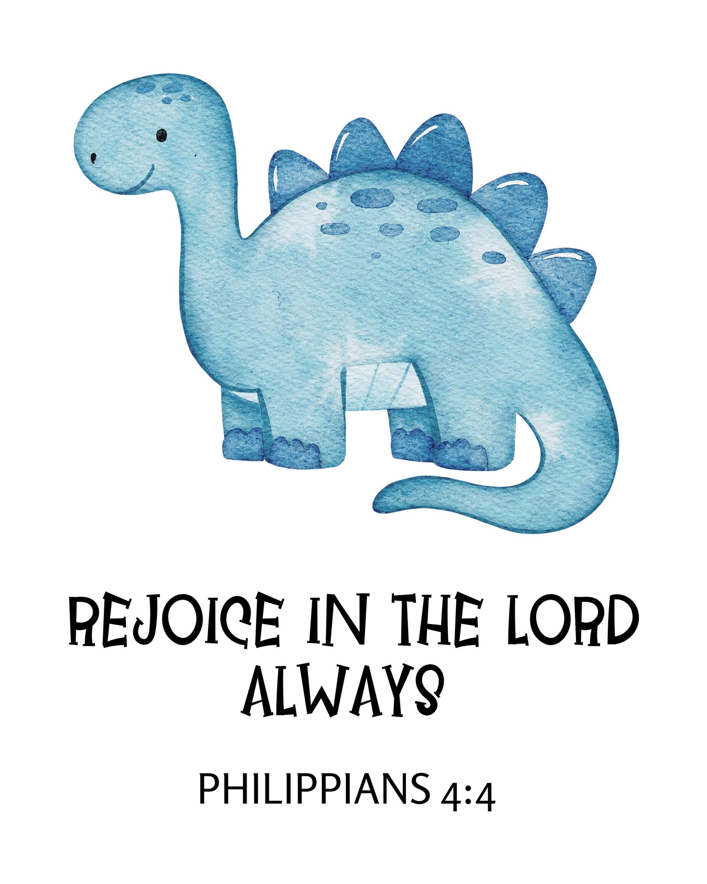 Christian Baby Shower Gift | Scripture Baby Gift | Christian Digital Nursery Art | Dinosaurs | Bible Verses