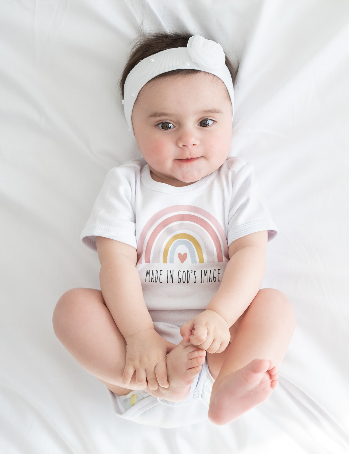 god's image rainbow baby short sleeve onesie®