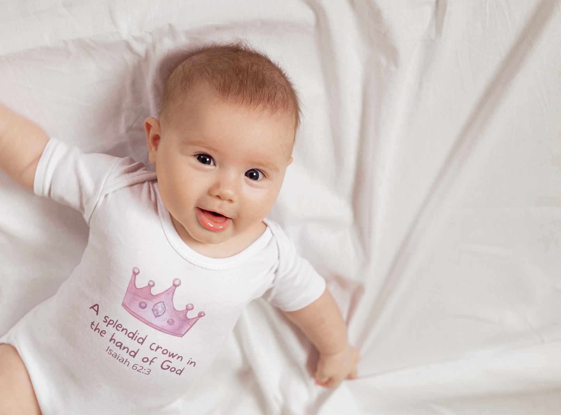 a splendid crown baby short sleeve onesie®