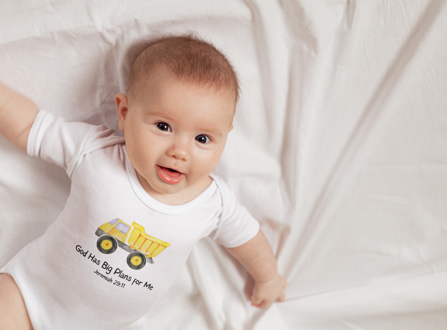 big plans truck - baby short sleeve onesie®