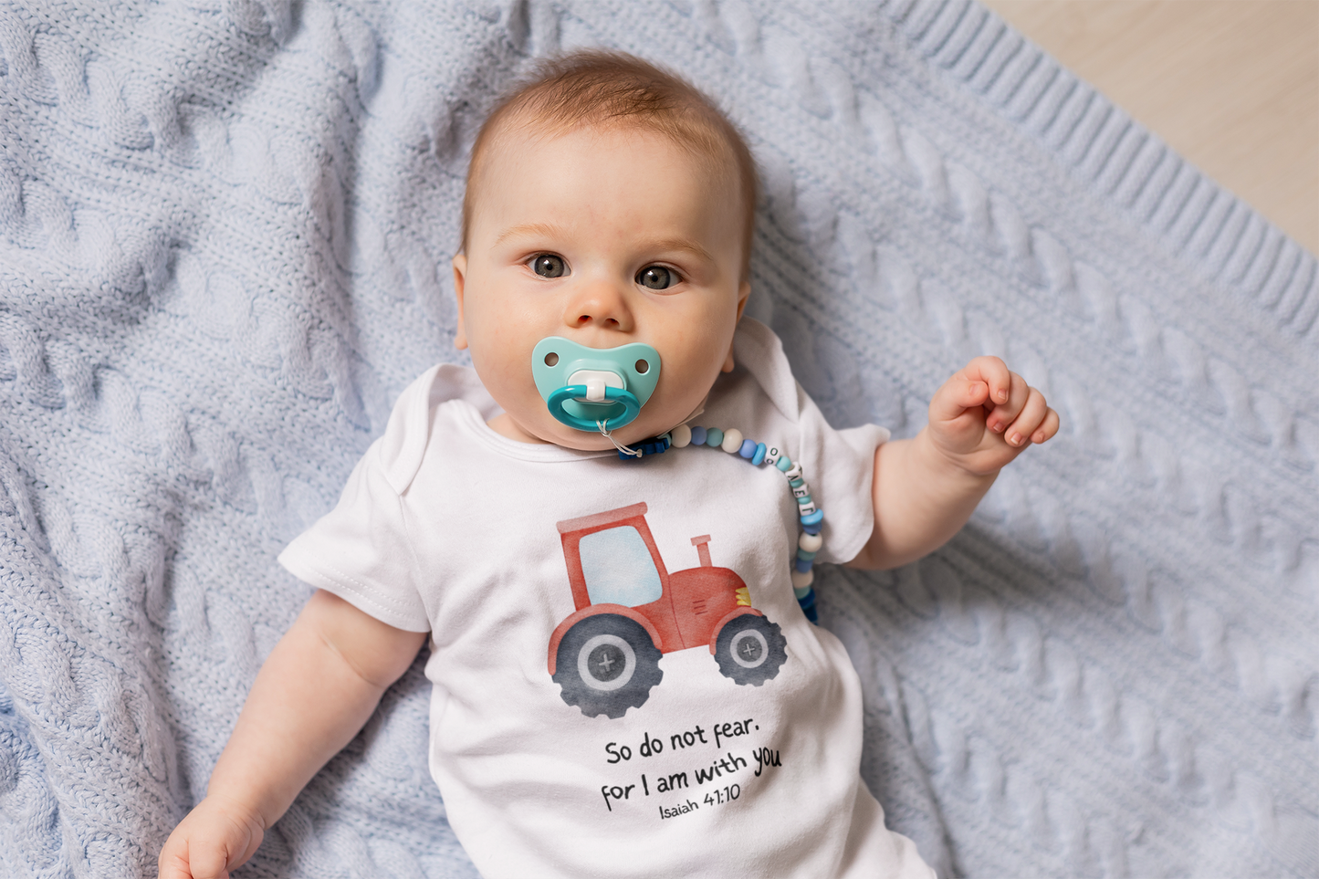 do not fear tractor - baby short sleeve onesie®